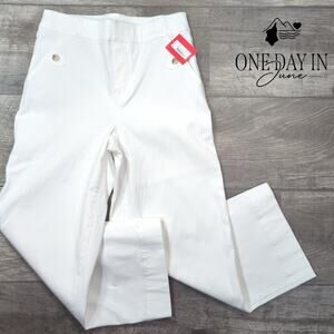 Spanx Petite Stretch Twill Cropped Wide Leg Jeans Size S